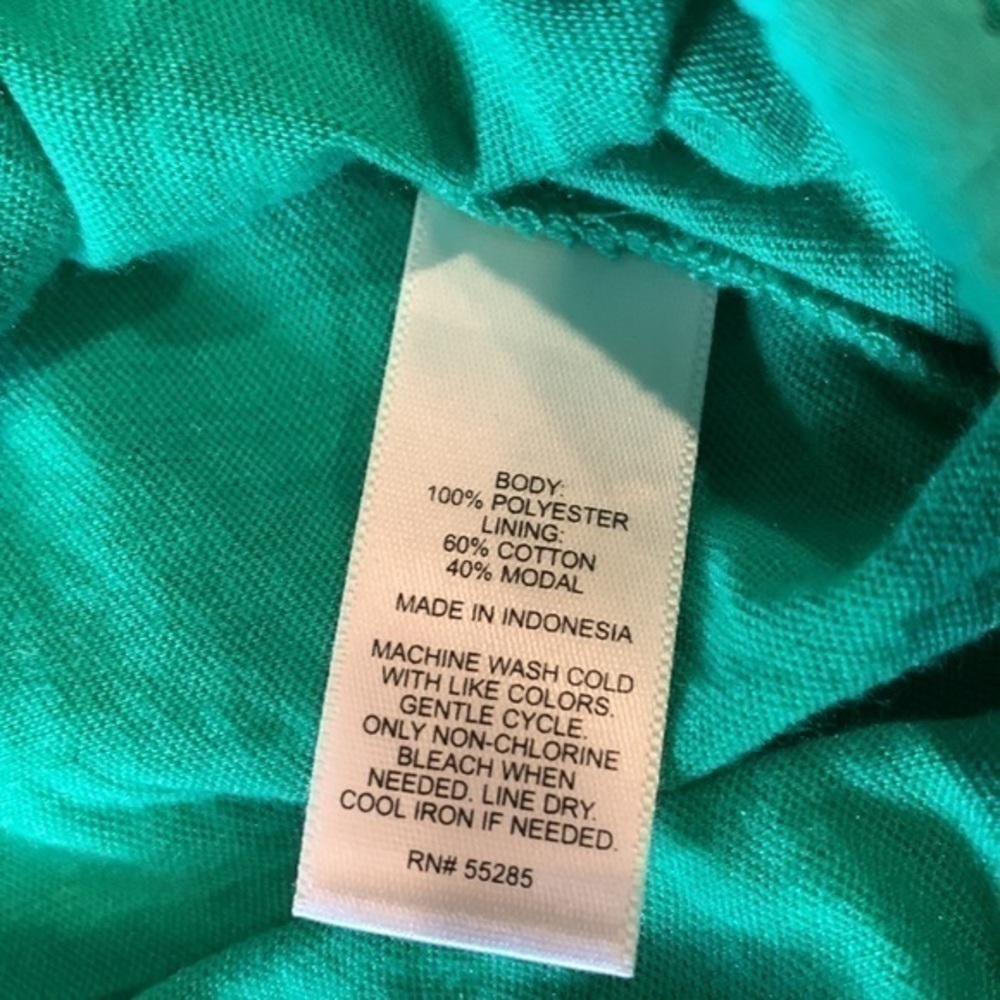 FREE with purchase! Express dolman blouson v-back top lined green S - Picture 9 of 10